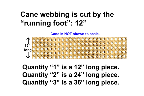 10' Roll 1/2'' Fine Open Cane Webbing 18'' Wide